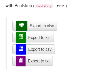 jQuery TableExport